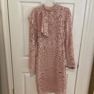 Va va boom size medium pinkish nude dress. 39 inch overall length